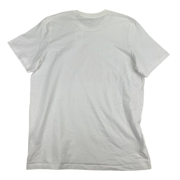 Adidas Mens Heathered Flag Logo Crewneck Short Sleeve T-Shirt White L - Picture 4 of 4